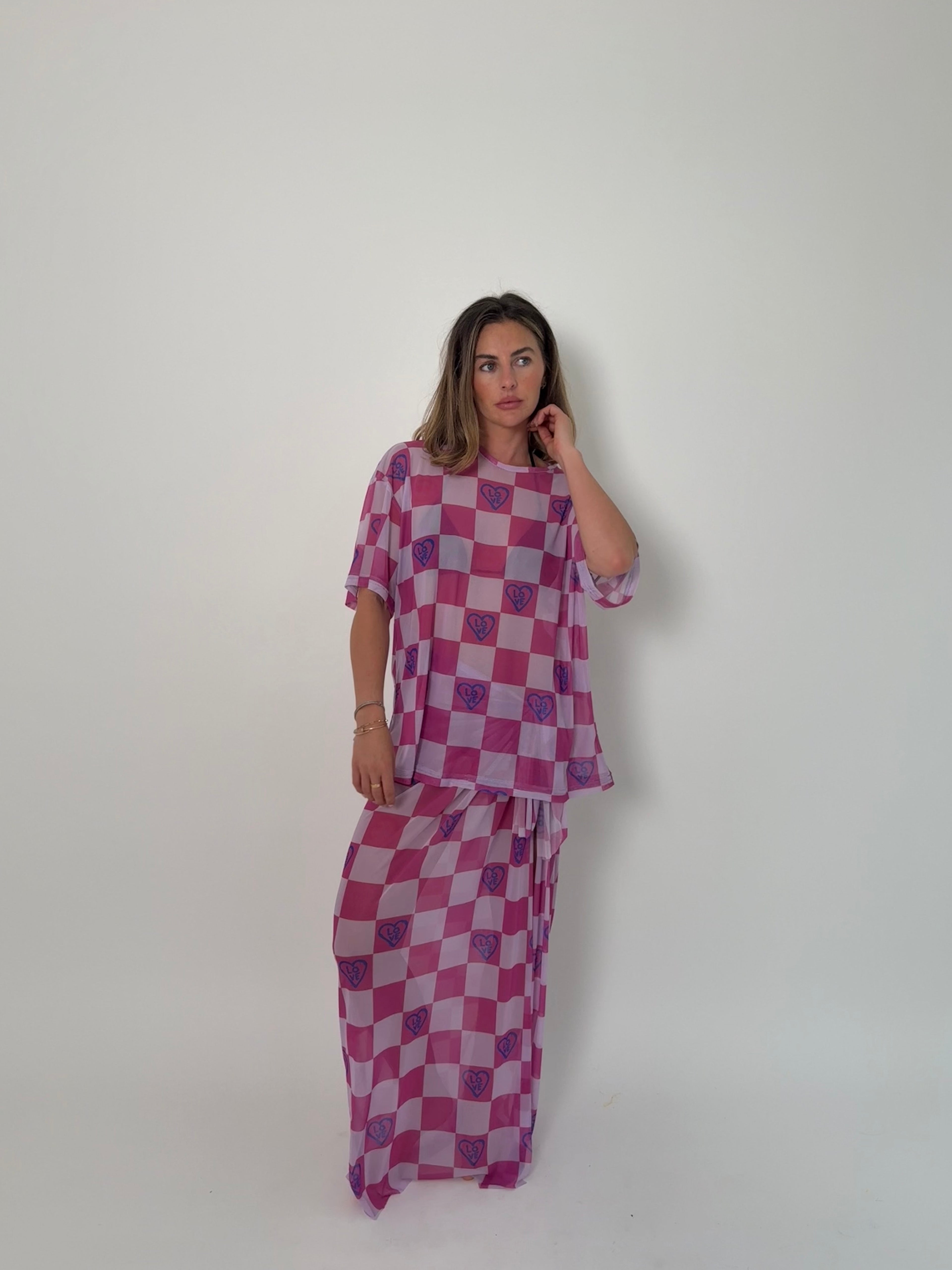 Checkerboard Sarong & Tee