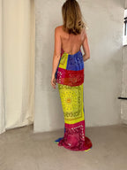 Patchwork Bandana Print Tie Top