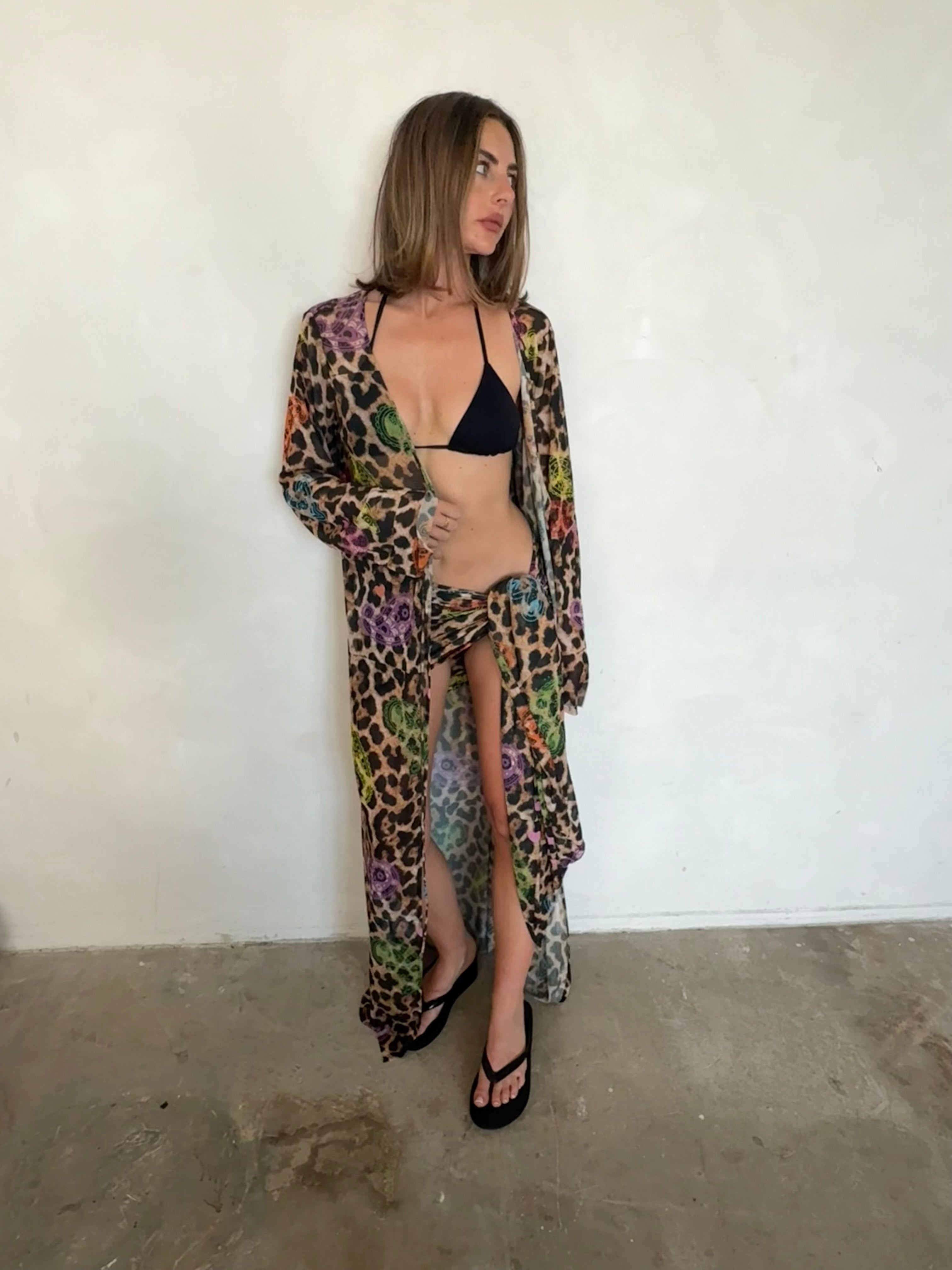 Paisley Leopard Mini Sarong
