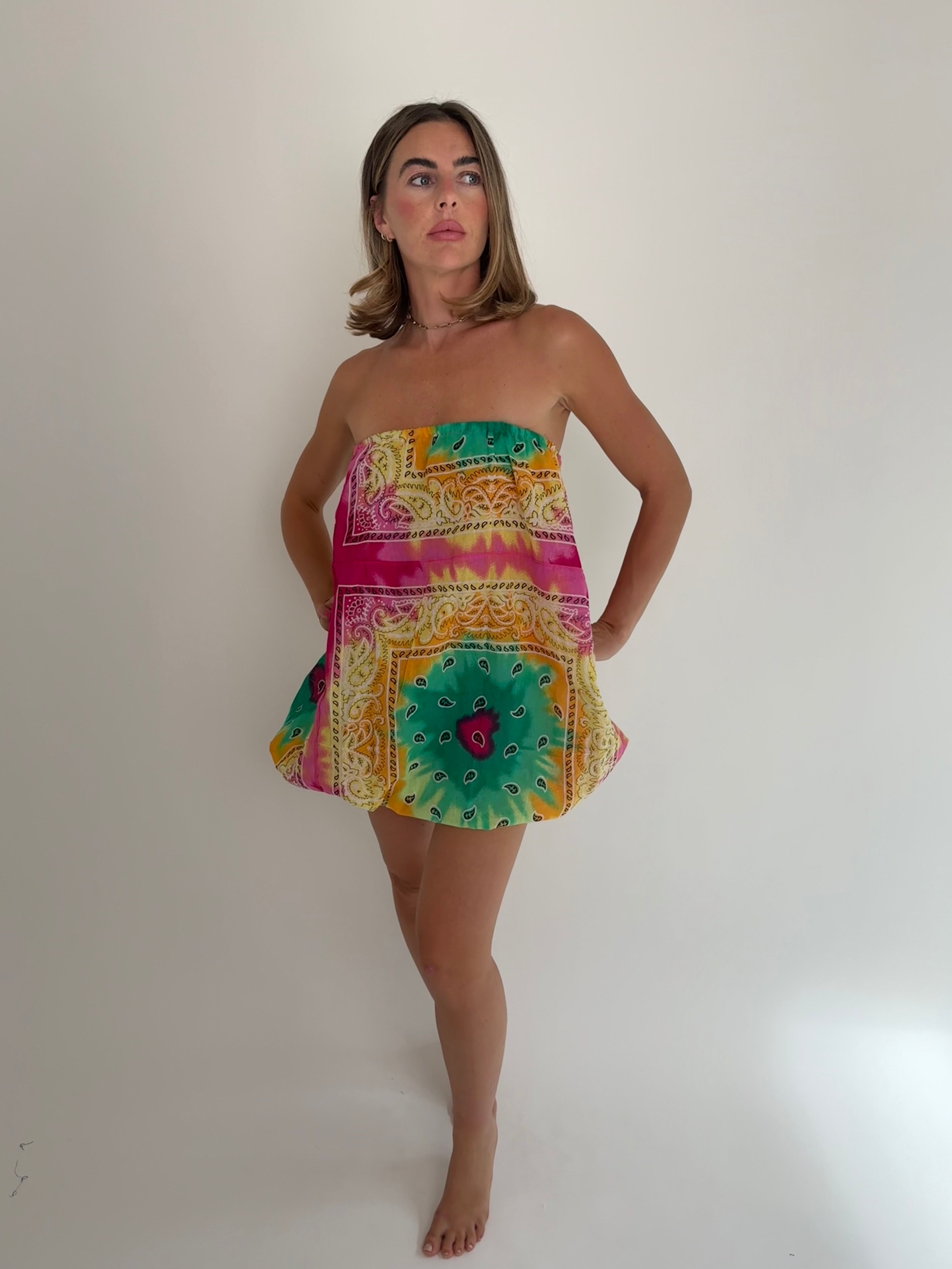 Bandana Puff Dress