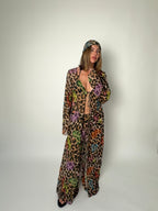 Paisley Leopard Wide Leg Trousers
