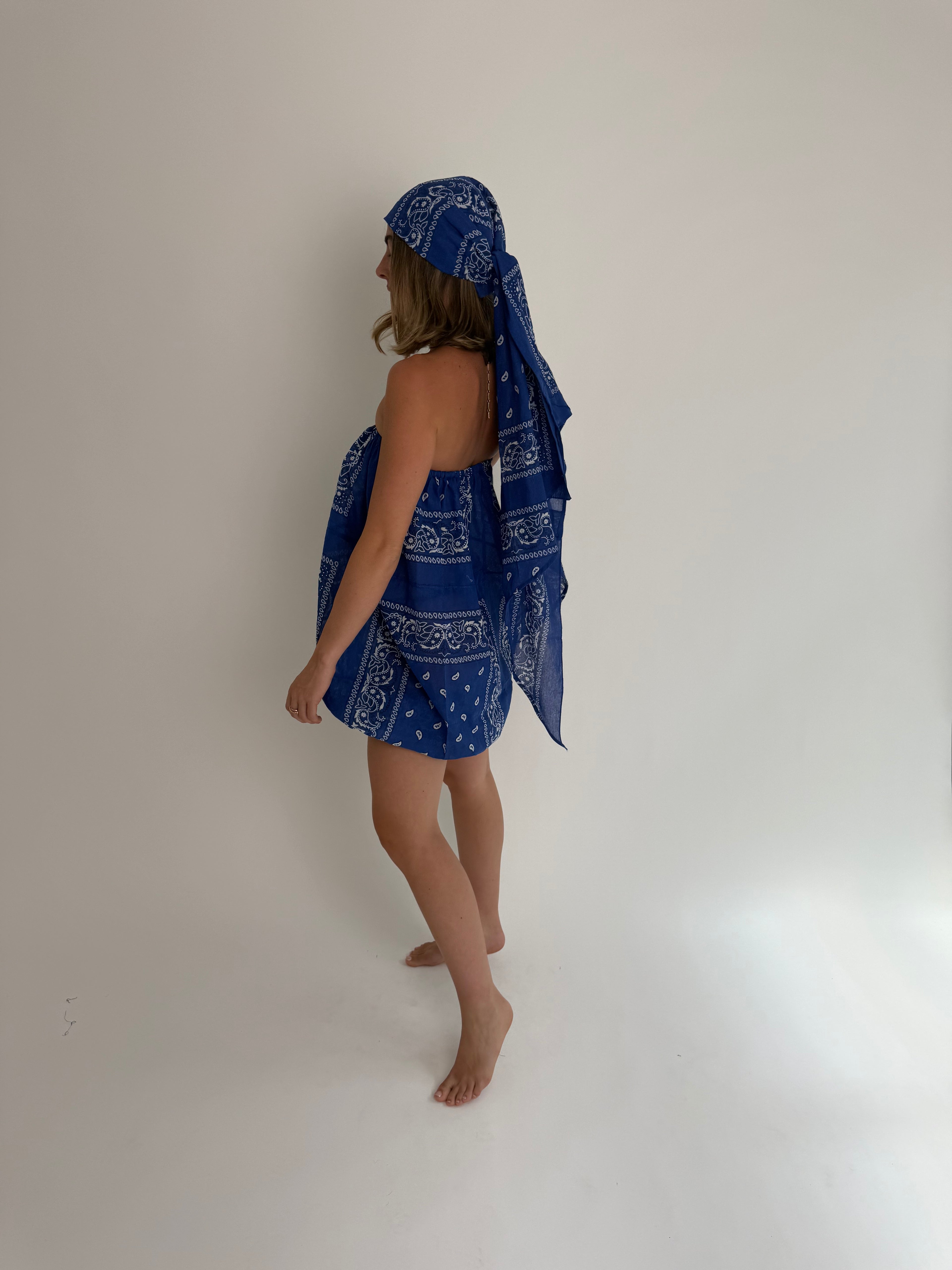 Bandana Puff Dress
