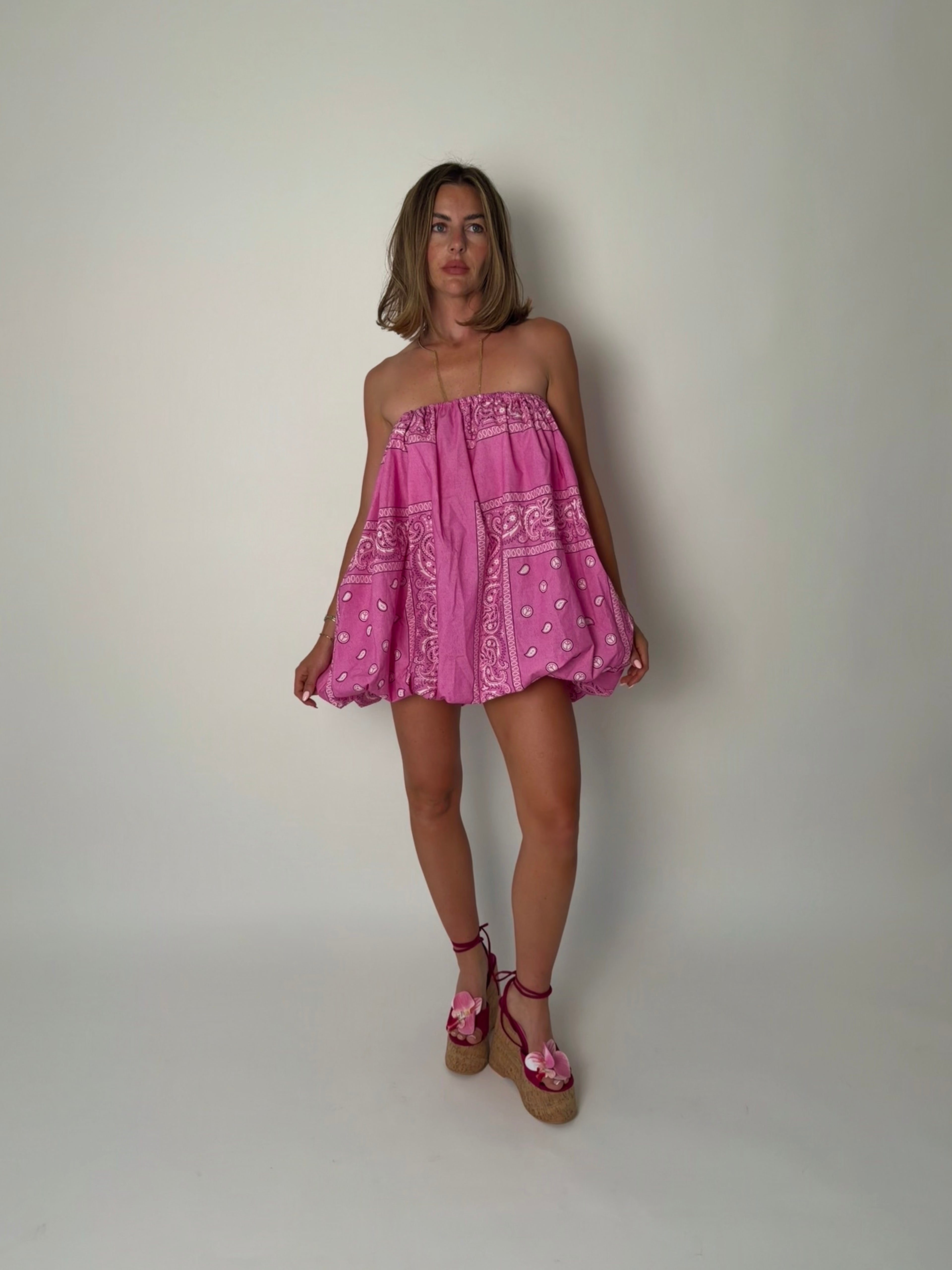 Bandana Peace Puff Dress