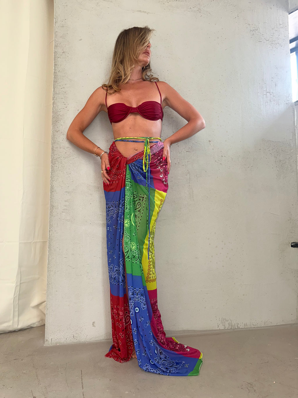 Patchwork Bandana Print Sarong