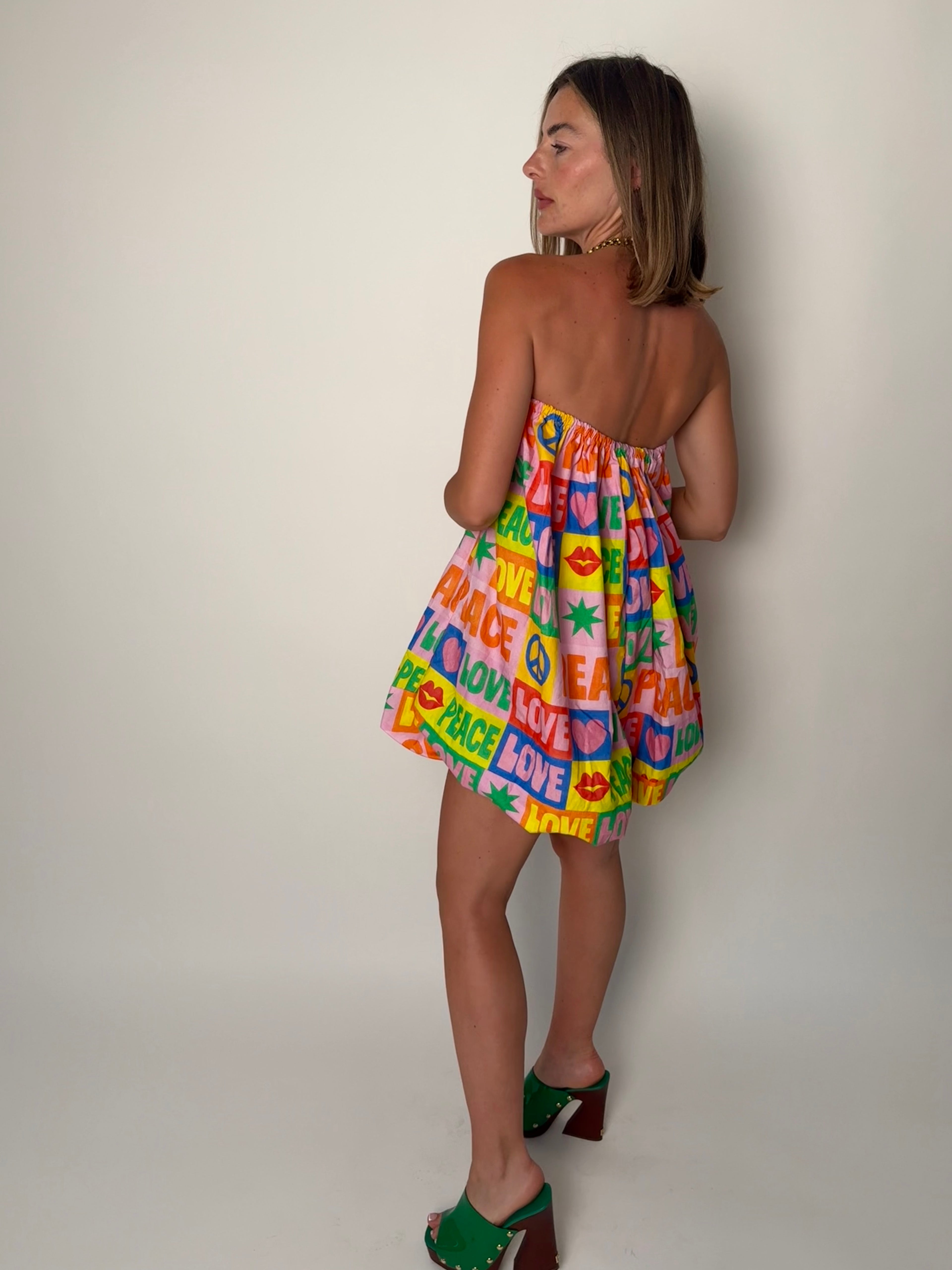 Peace&Love Puff Dress