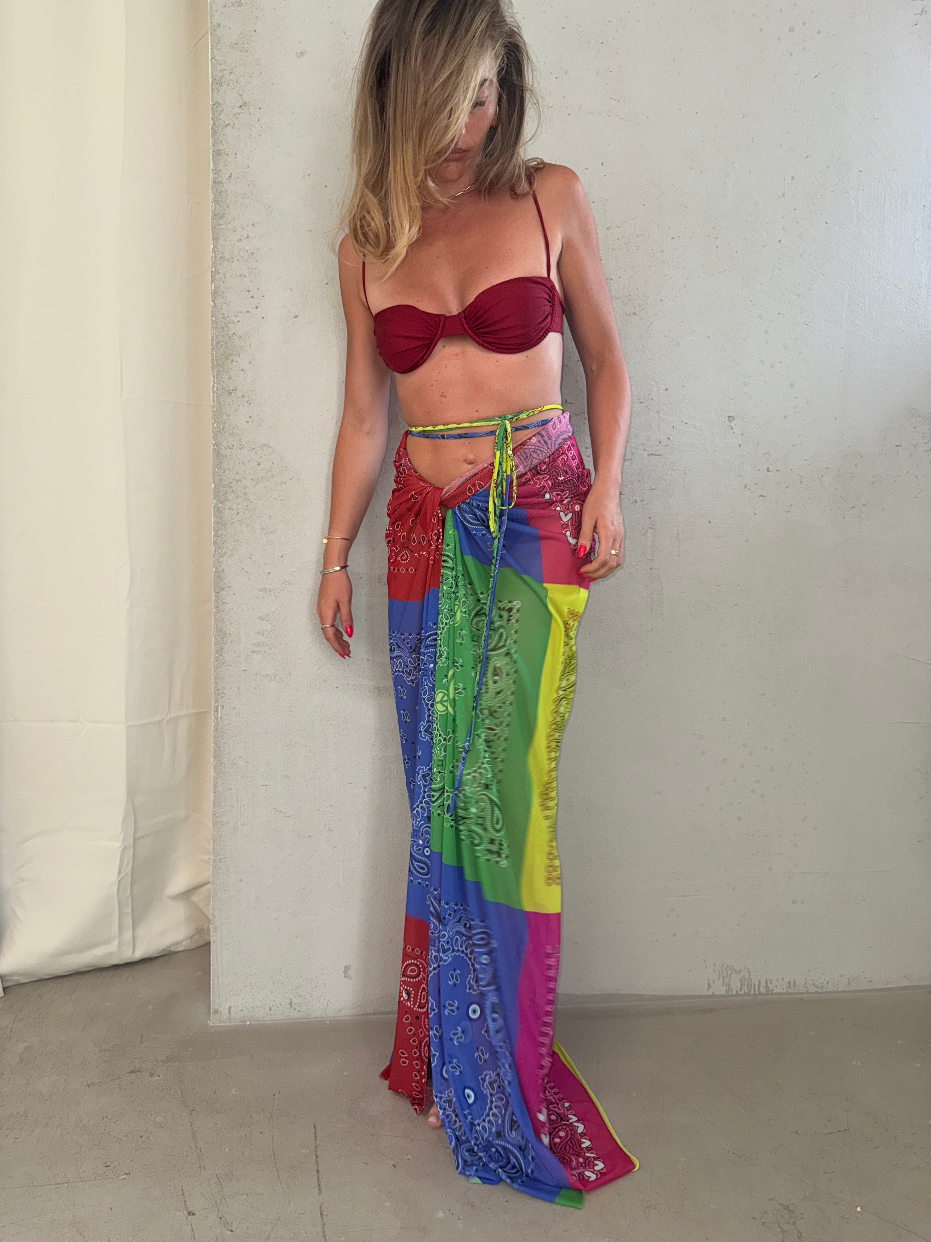 Patchwork Bandana Print Sarong