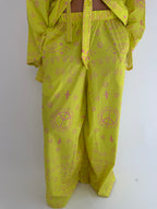 Neon Yellow Bandana Kimono Set