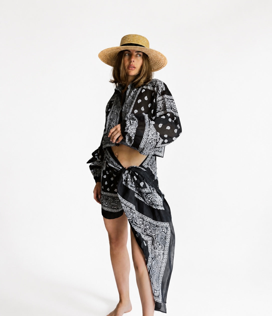 Bandana Cropped Shirt