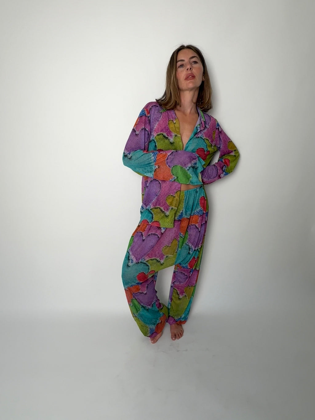 Neon Denim Heart Hareem