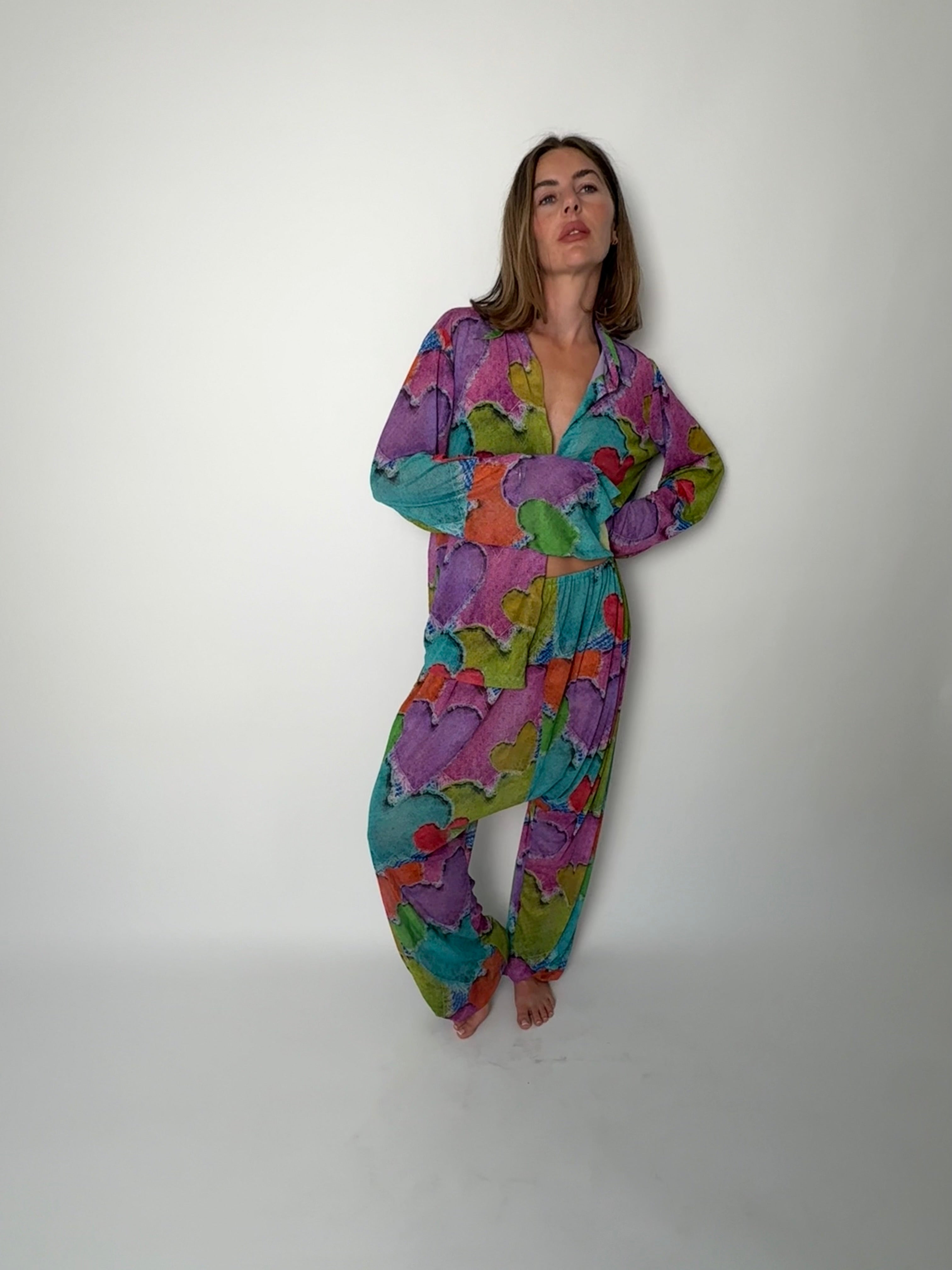 Neon Denim Heart Hareem