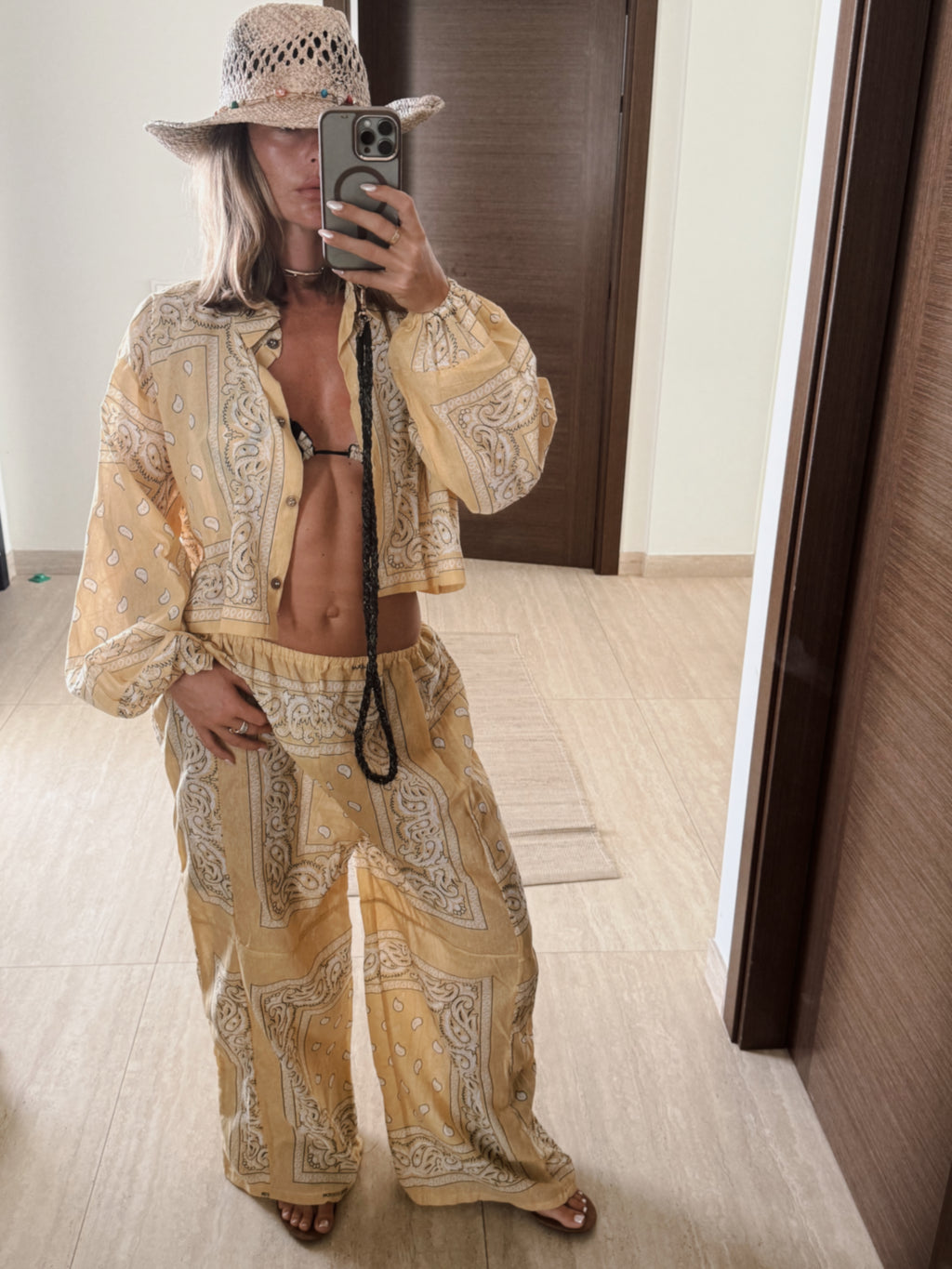 Bandana Cropped Shirt