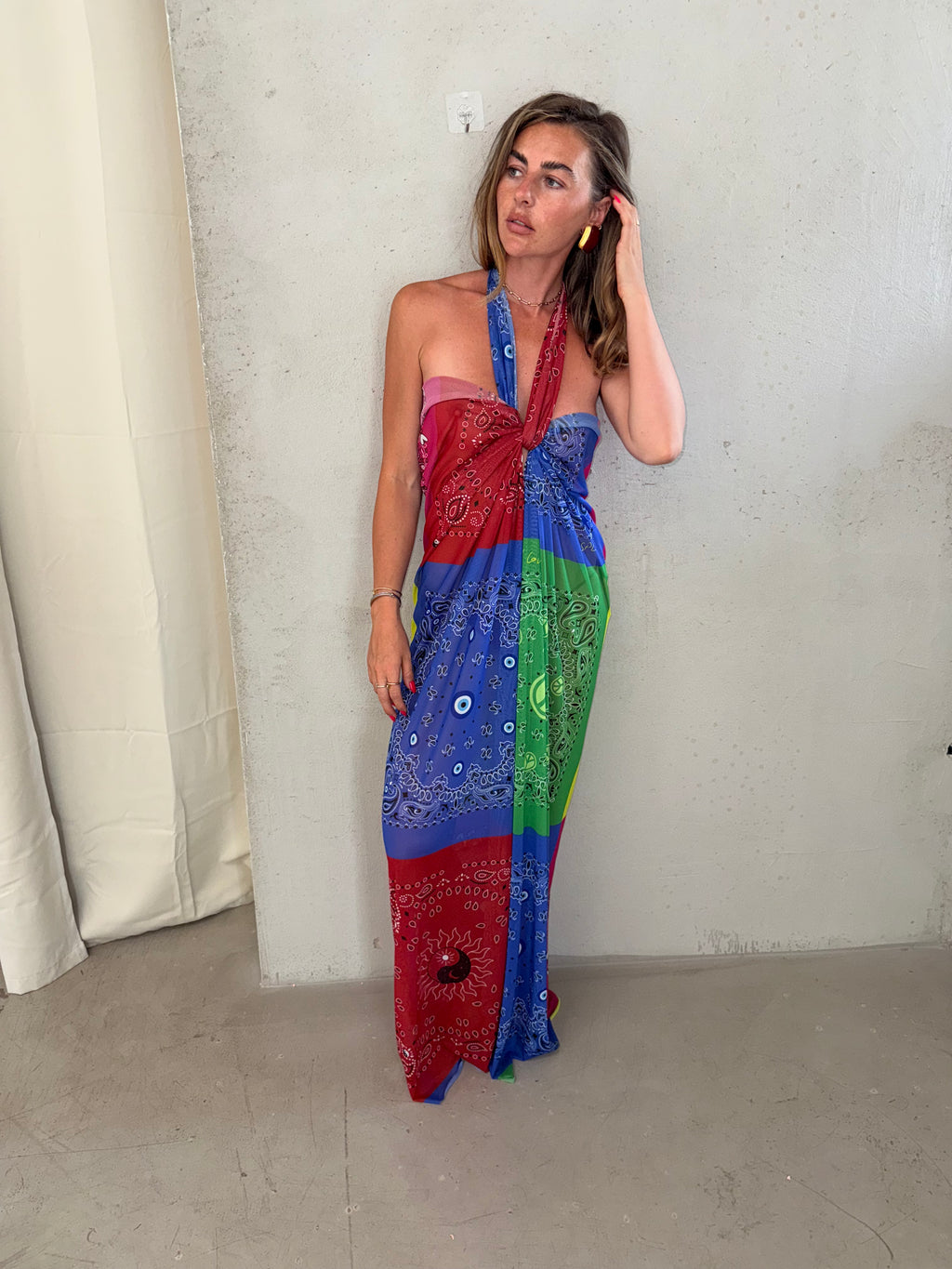 Patchwork Bandana Print Sarong