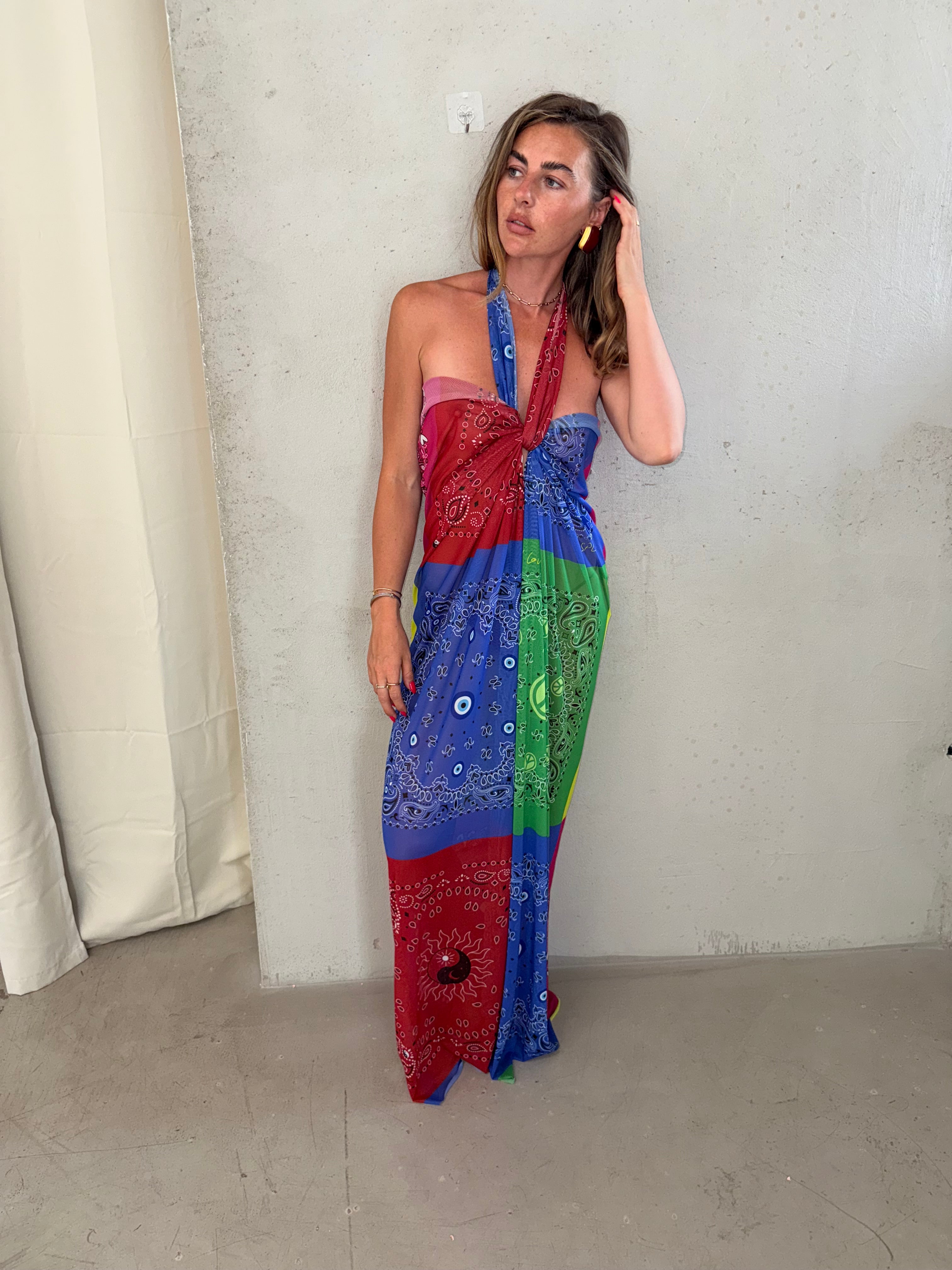 Patchwork Bandana Print Sarong