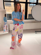 Sprayed Cotton Muslin Trouser