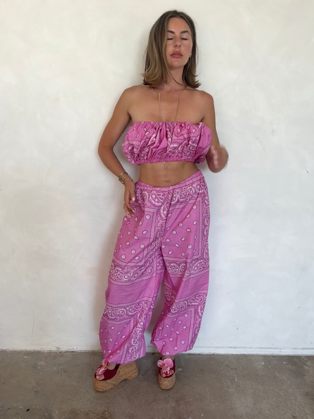 Bandana Peace Cotton Balloon Trouser