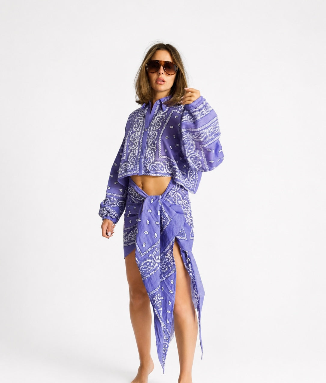 Bandana Cropped Shirt