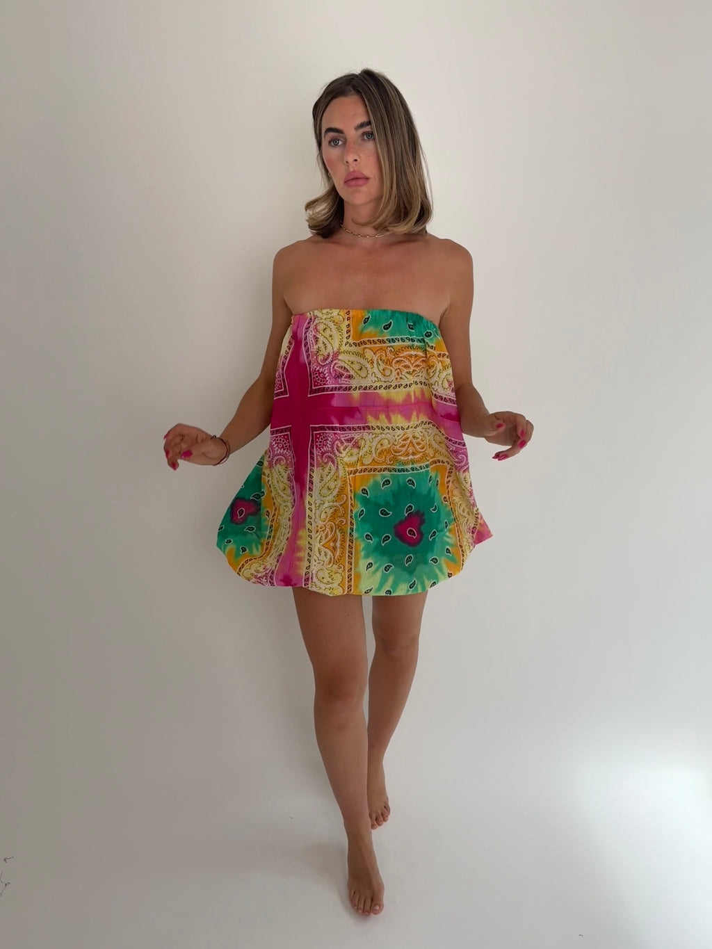 Bandana Puff Dress