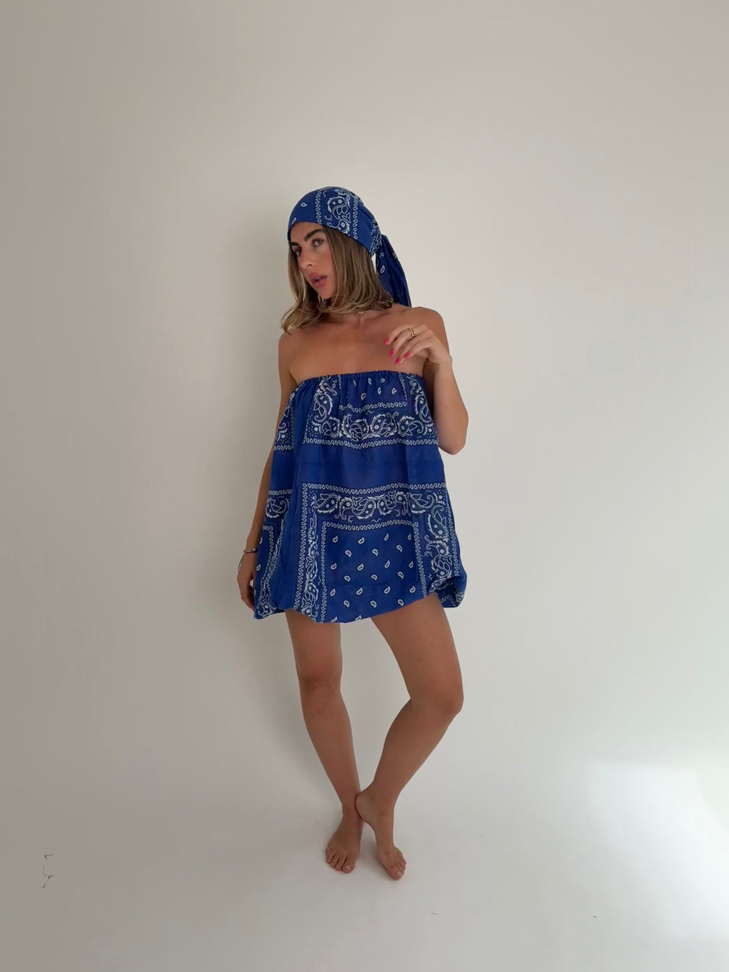 Bandana Puff Dress