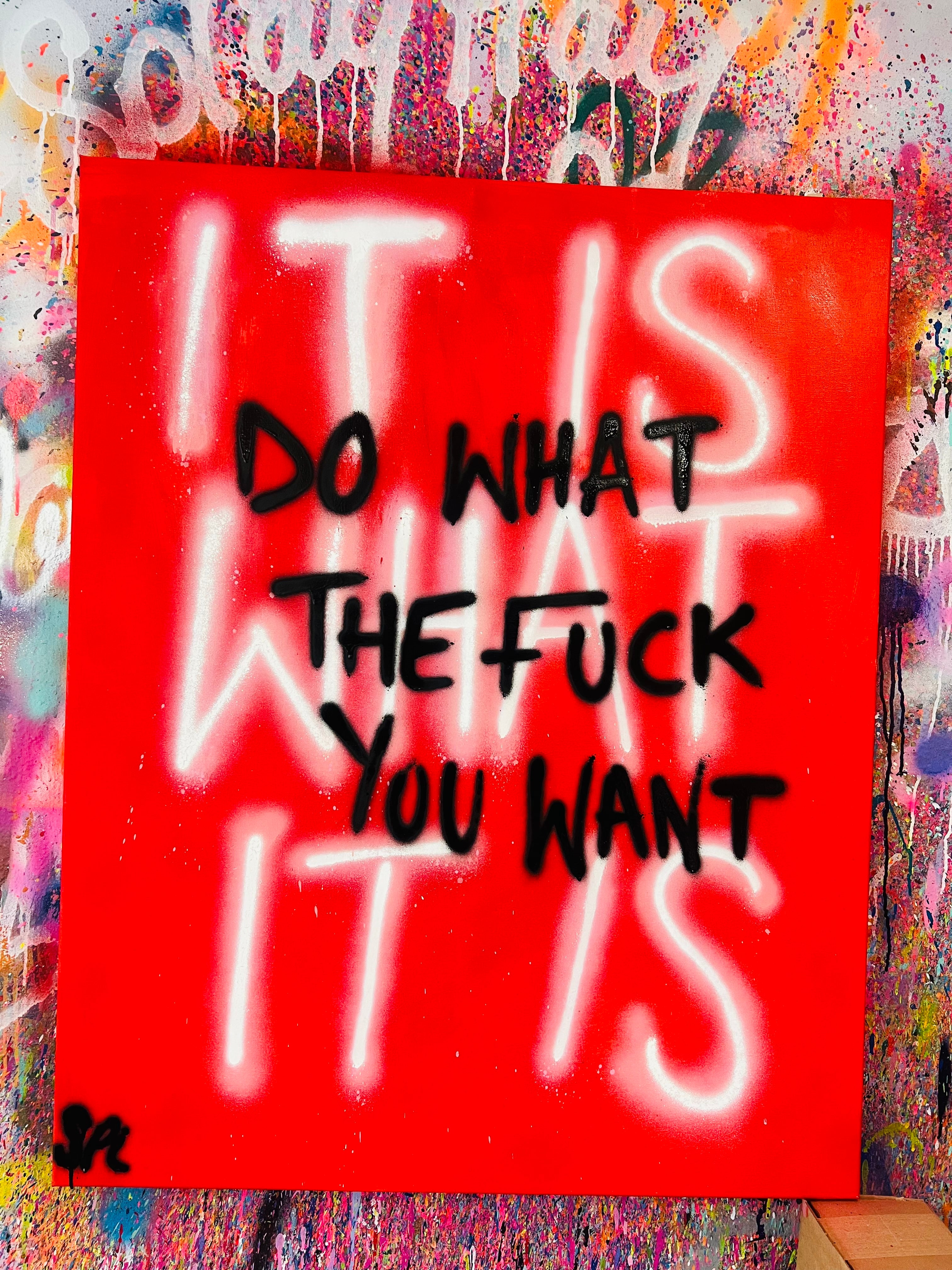 Spray Painted Canvas