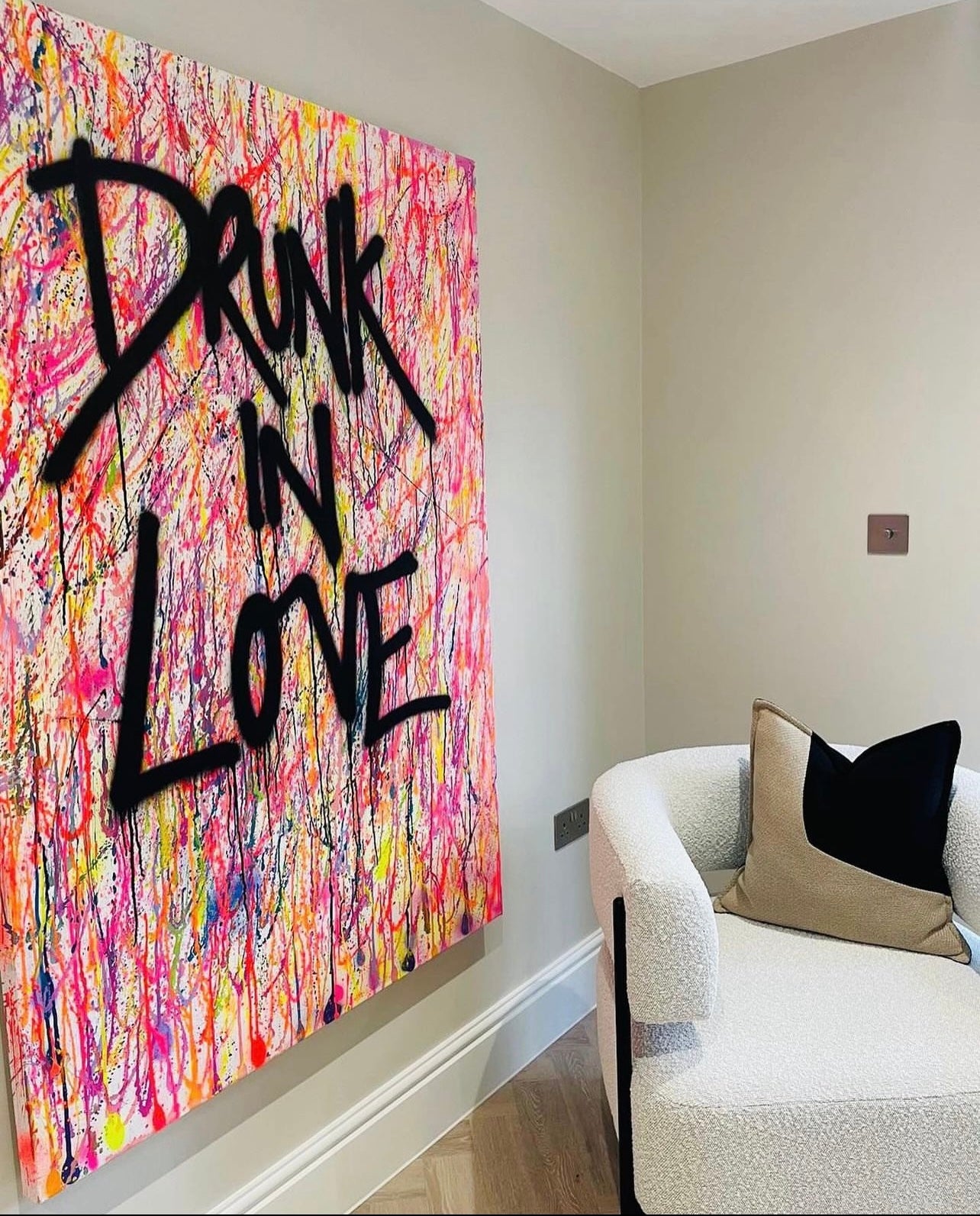 Spray Painted Canvas