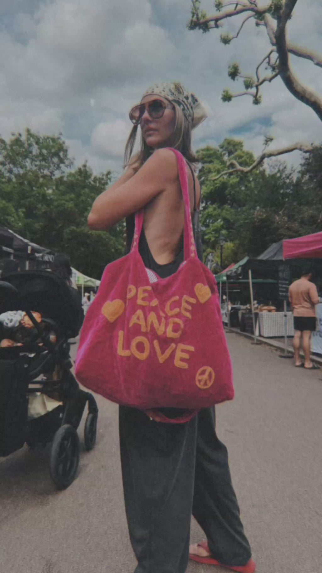 Bohemian Velvet Tote Bag