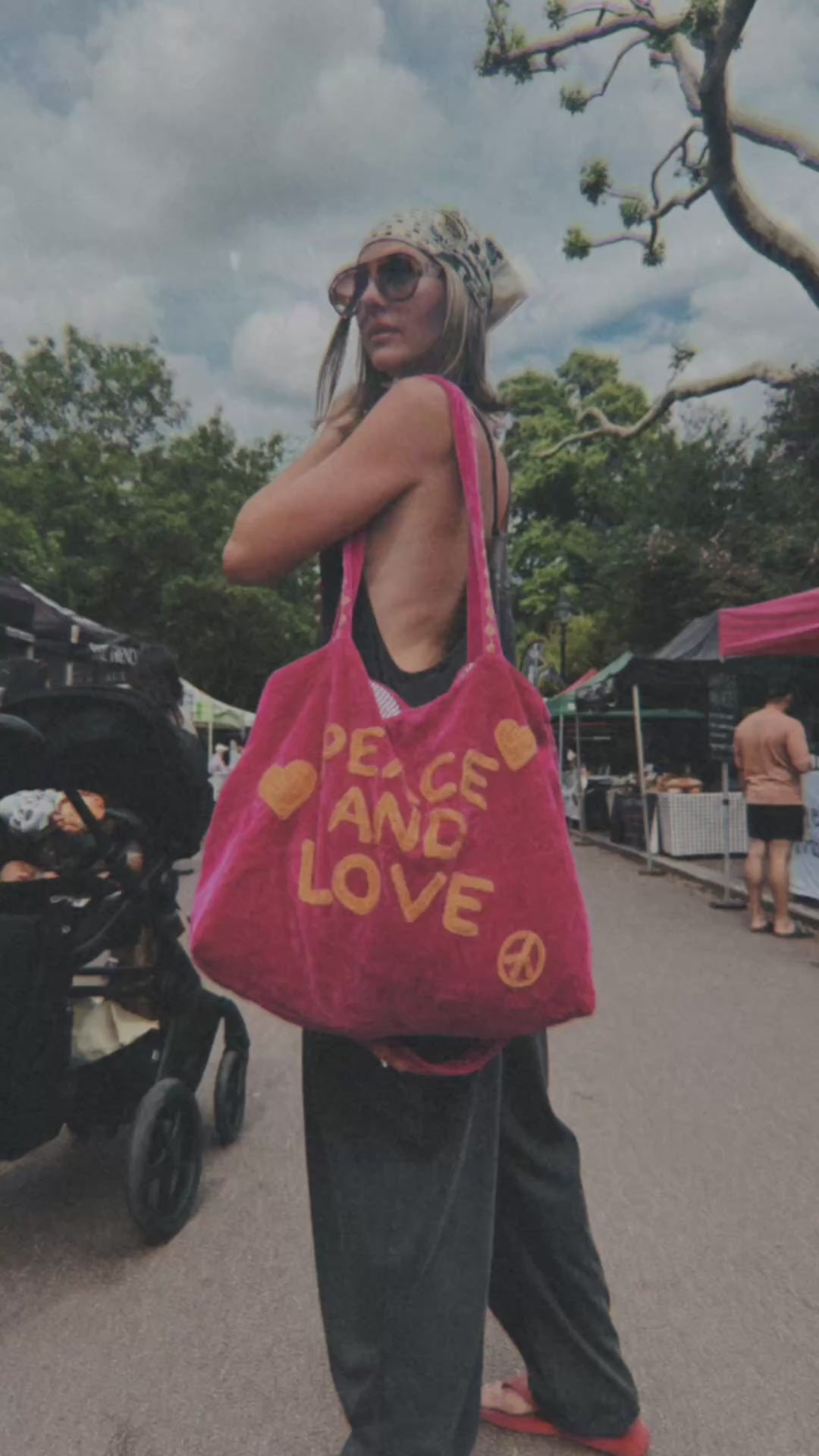 Bohemian Velvet Tote Bag
