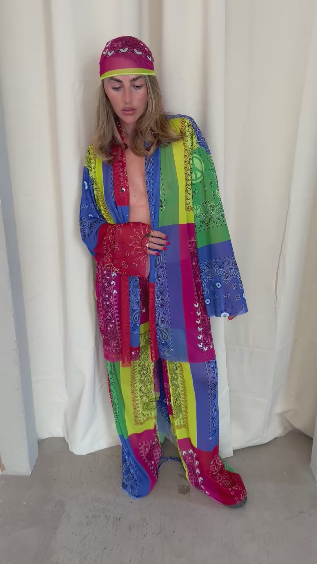 Patchwork Bandana Print Kimono