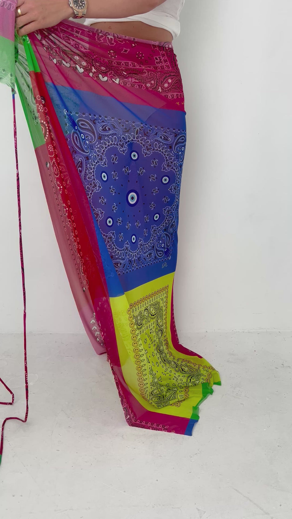 Patchwork Bandana Print Sarong