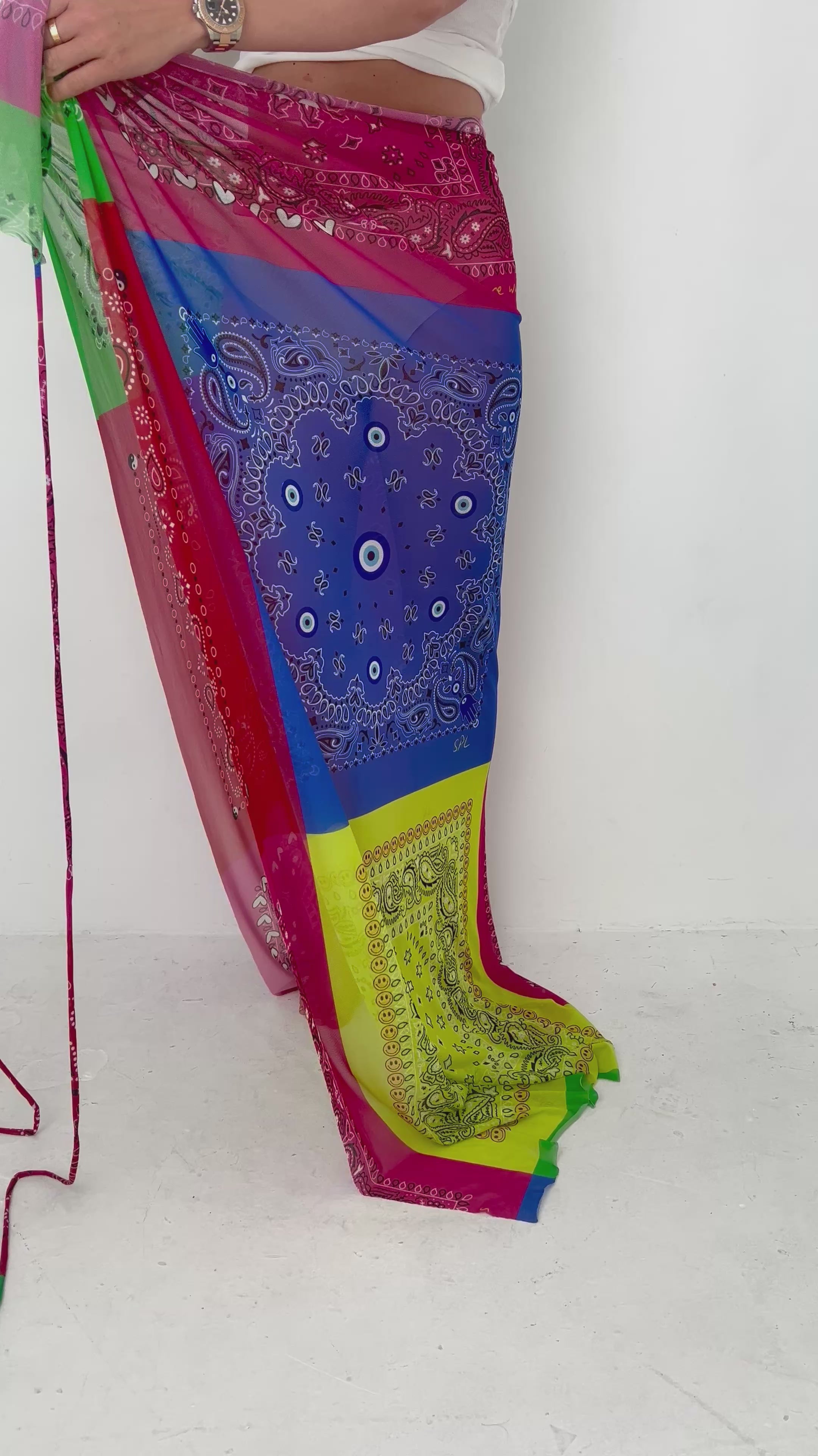 Patchwork Bandana Print Sarong
