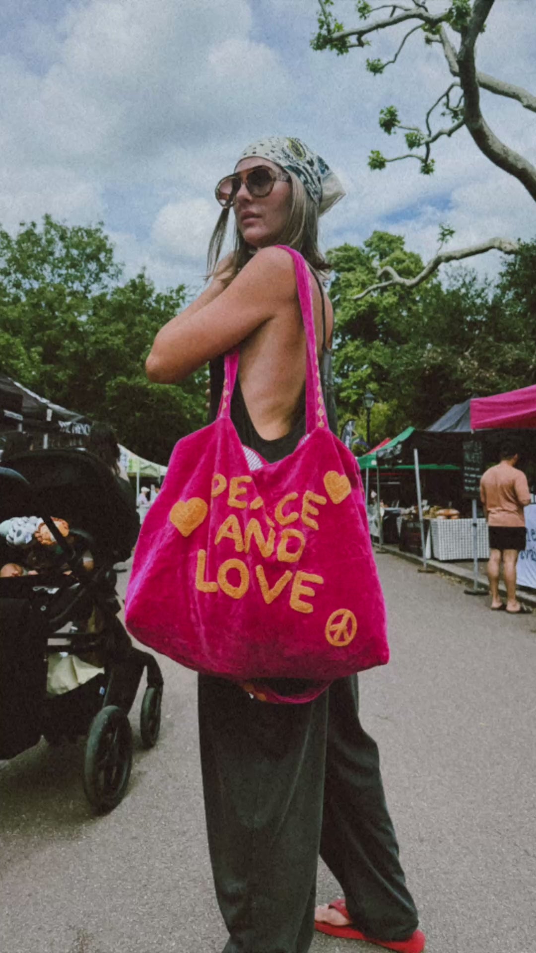 Bohemian Velvet Tote Bag